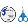 Шнур DAIWA J-Braid X4E-W/SC 0,13мм 135м желтый + ножницы 40002806